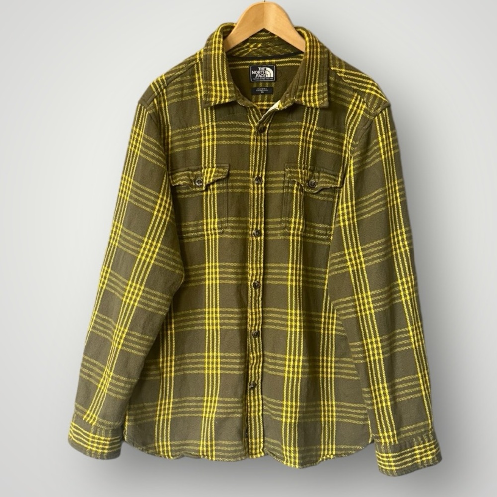 The North Face Men's Olive & Yellow Plaid Shirt